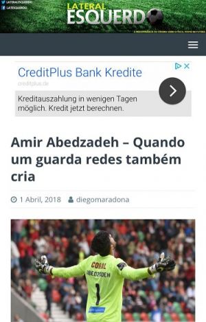 تمجید رسانه پرتغالی بعد از درخشش امیر/عابدزاده رقیب پرتغال در جام جهانی است