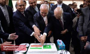 ظریف کیک هفتاد سالگی روابط ایران و پاکستان را برید +عکس